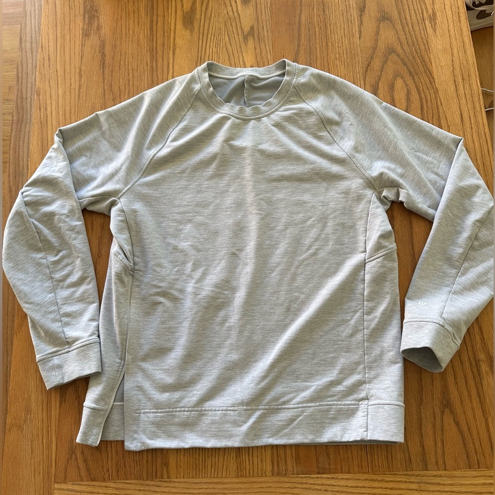 Lululemon City Sweat Crew - Heathered Ultra Light Grey - Men’s Large